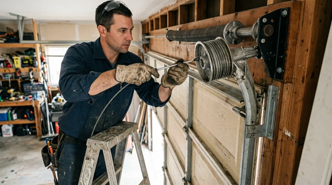 Garage Door Repair for West Falls Church's 1960s Housing Stock in Ashburn