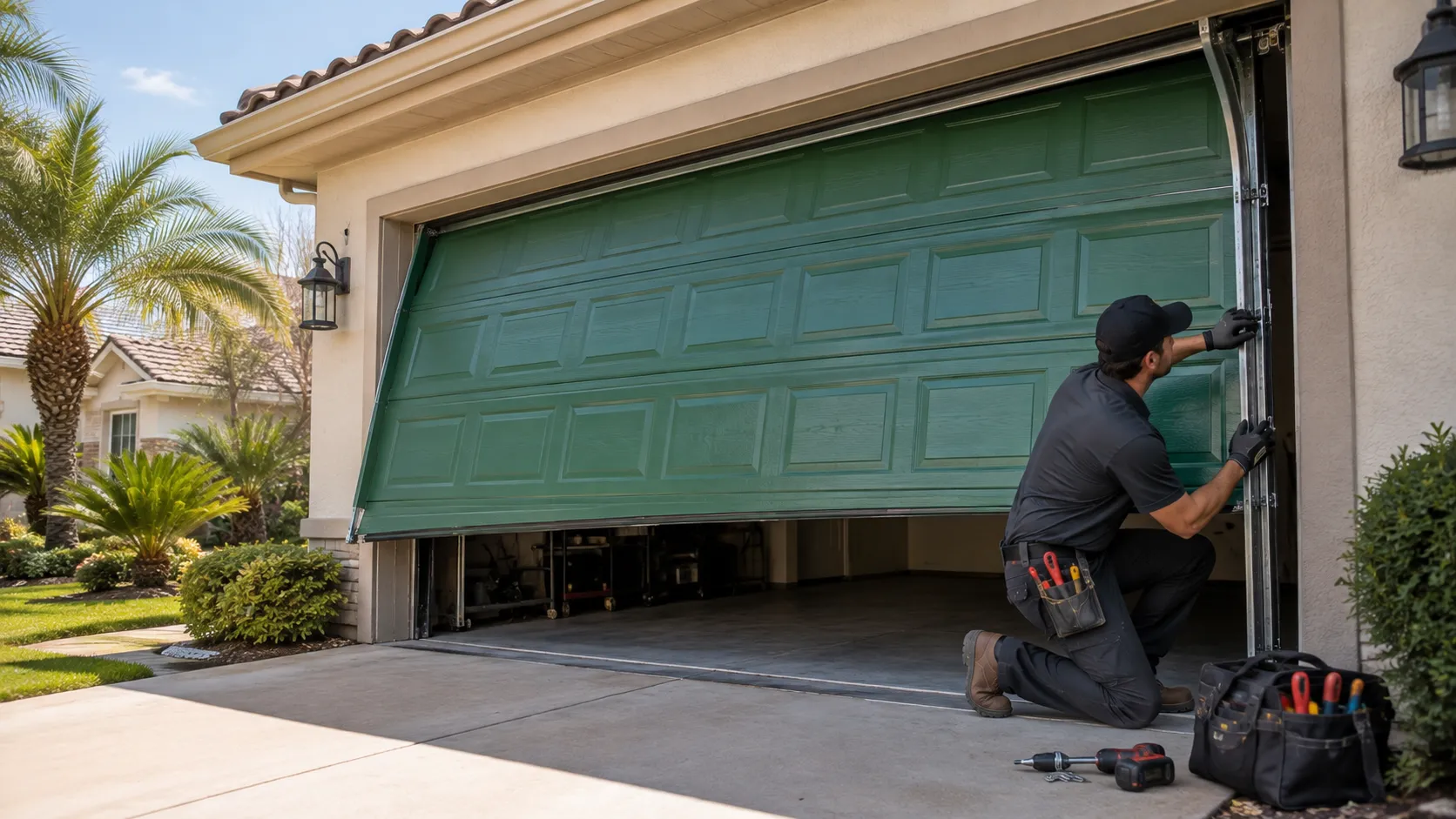 Garage door work on a home in Ashburn